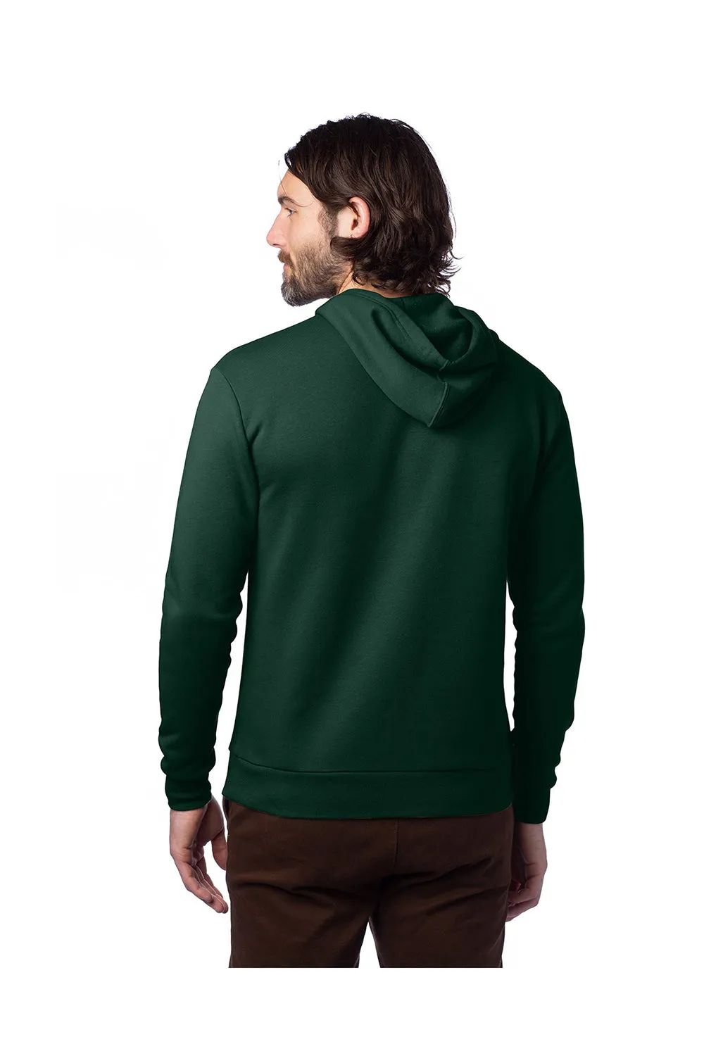 Alternative Mens Eco Cozy Fleece Hooded Sweatshirt Hoodie w/ Pouch Pocket - Varisty Green