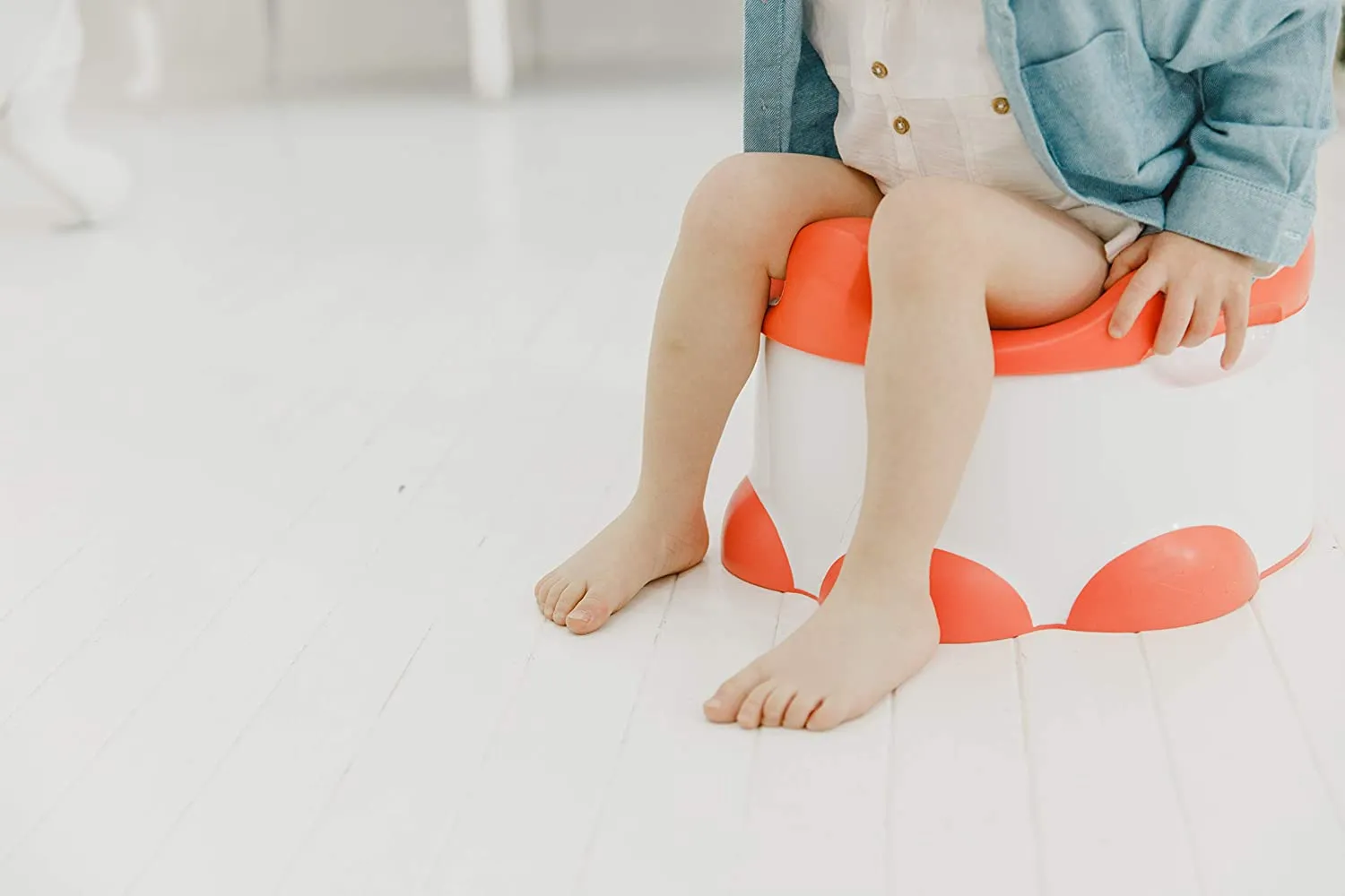 Baby Potty Trainer with detachable Toilet Seat & Step Stool, Coral