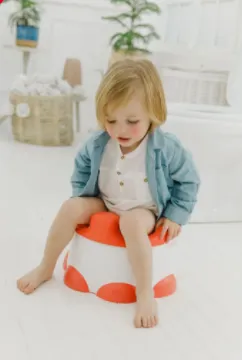 Baby Potty Trainer with detachable Toilet Seat & Step Stool, Coral