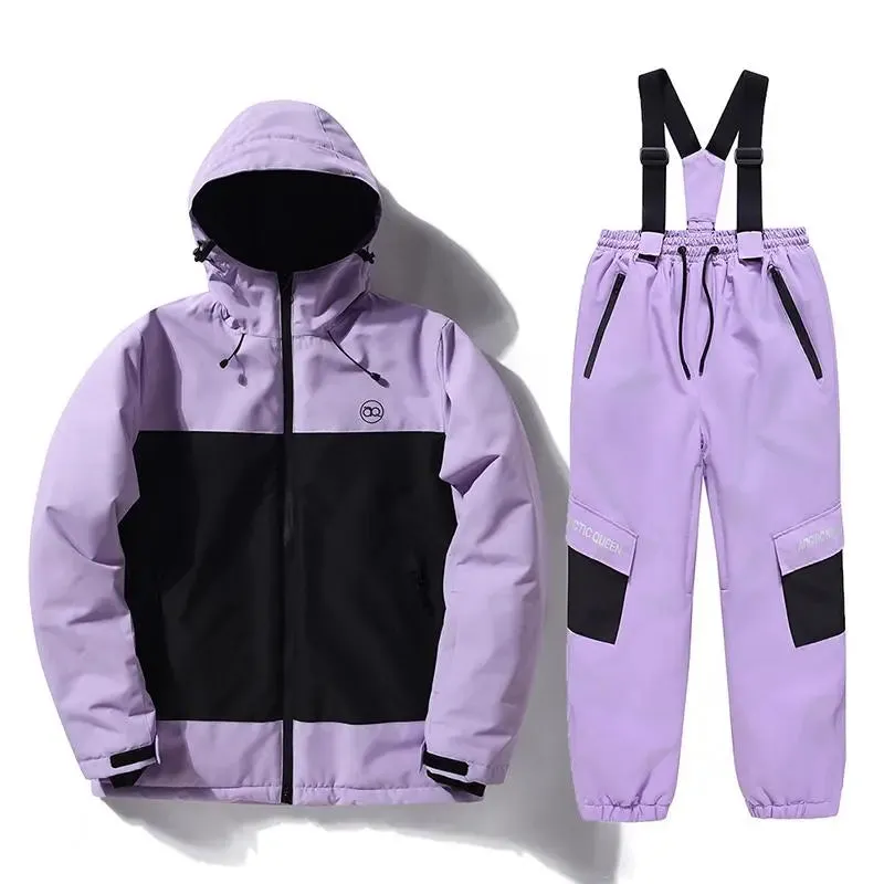 Boys & Girls Ski Outfits Kids Outdoor Snowboard Jacket & Bibs