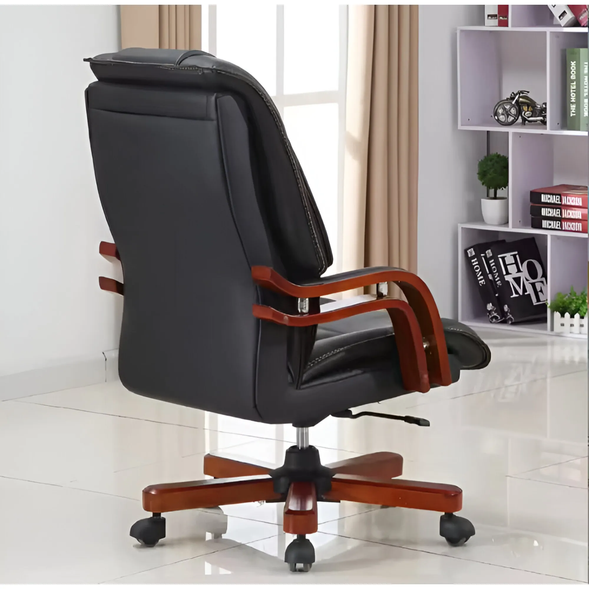 Comfortable High-Back Swivel Leather Executive Office Chair B261