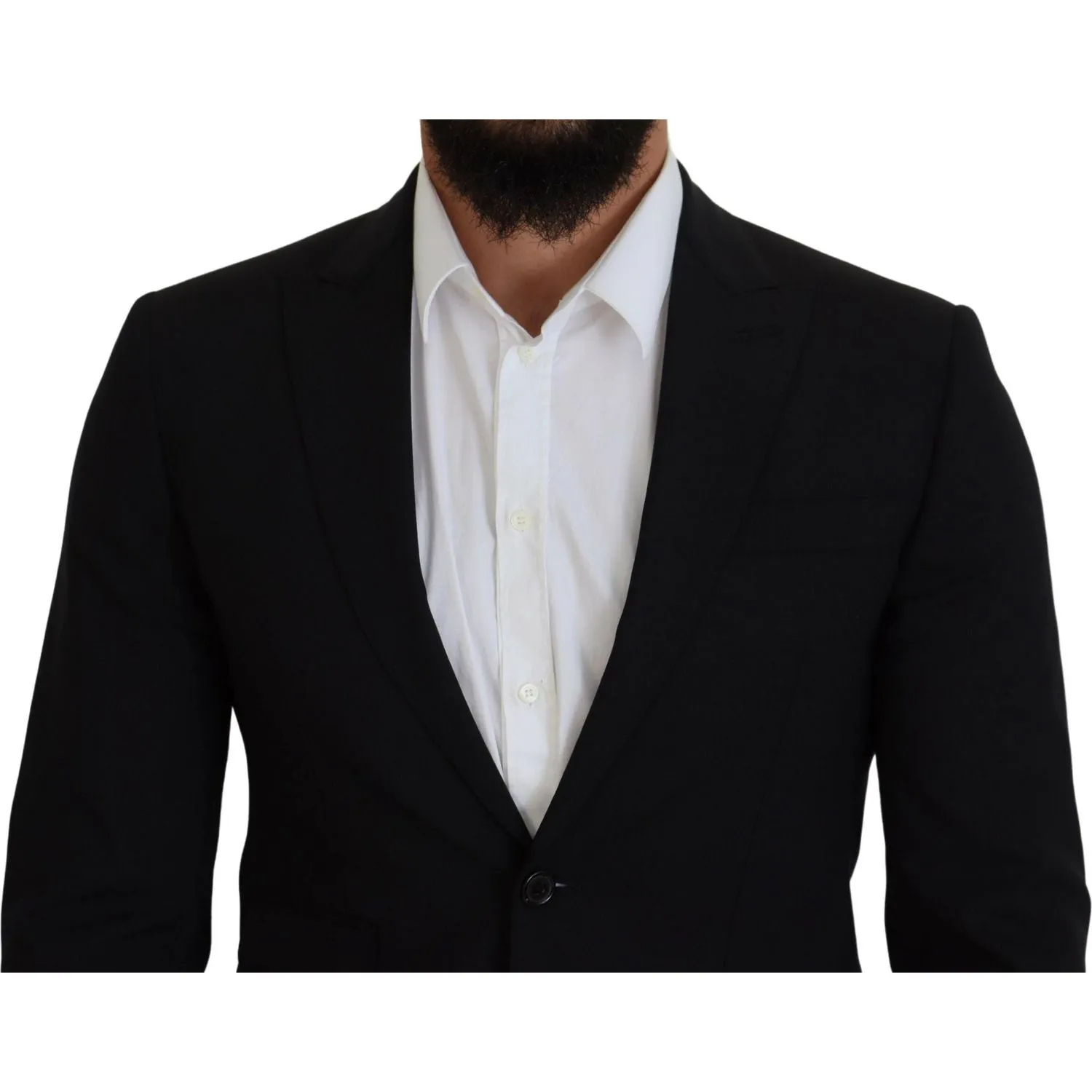 Dsquared² Black Wool Single Breasted 2 Piece LONDON Suit