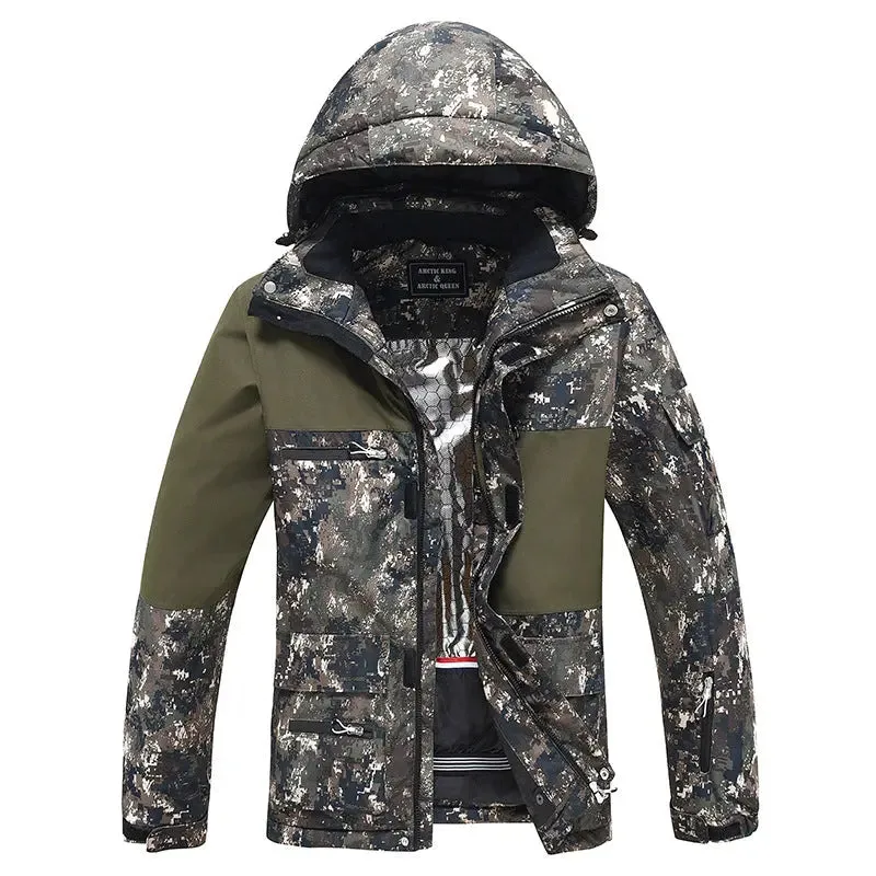 Floral Printed Snow Jackets & Bibs Set for Women