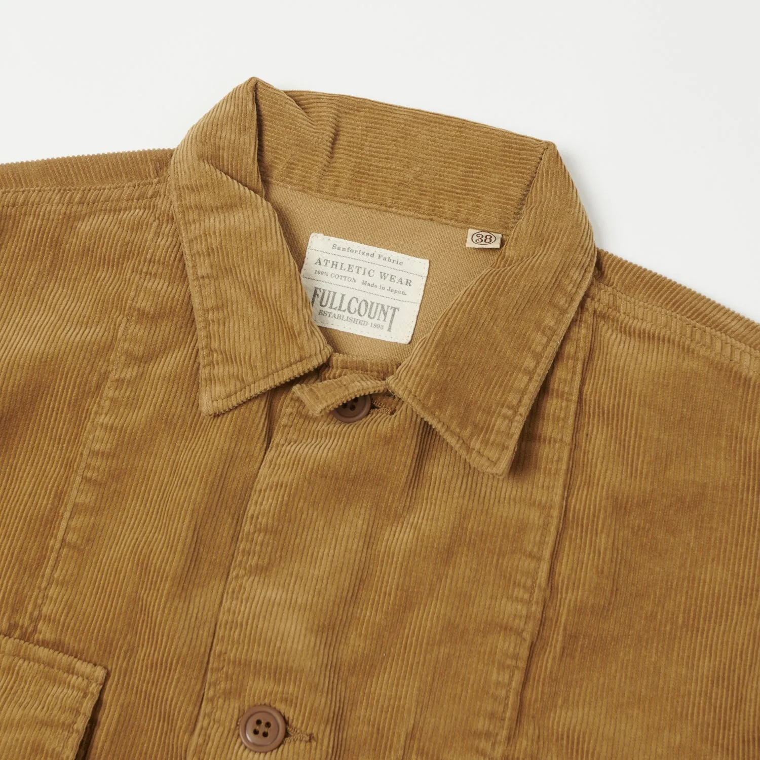 Full Count 2023 Corduroy Military Jacket - Camel