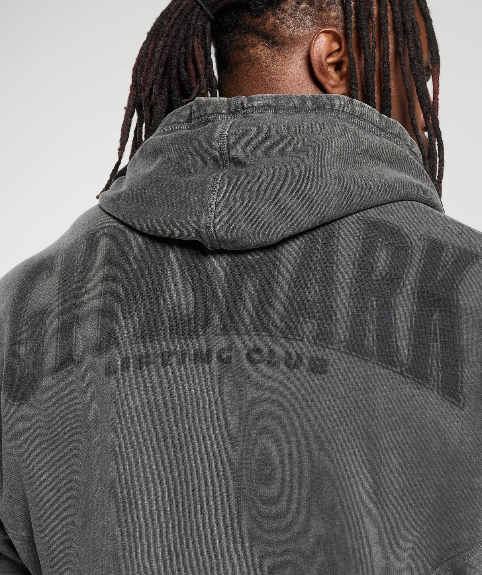 Gymshark Heritage Washed Hoodie - Onyx Grey