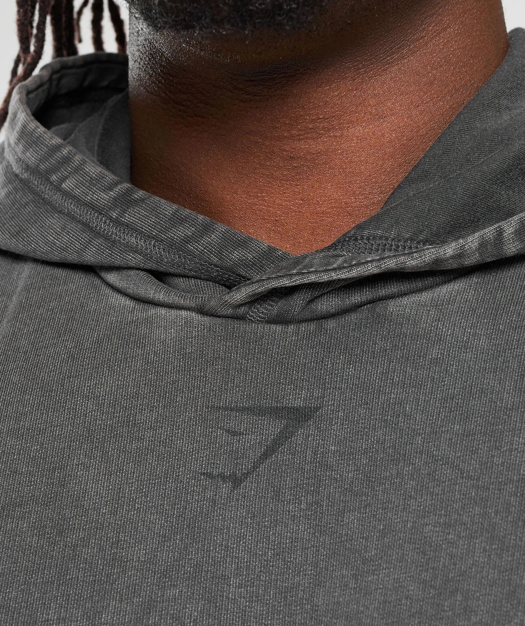 Gymshark Heritage Washed Hoodie - Onyx Grey