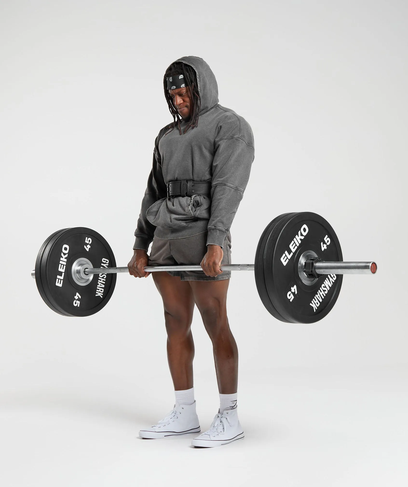 Gymshark Heritage Washed Hoodie - Onyx Grey