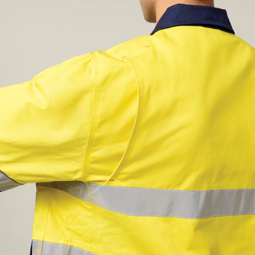 Hard Yakka Core Hi-vis 2 Tone Cotton Drill Taped Jacket (Y06545)