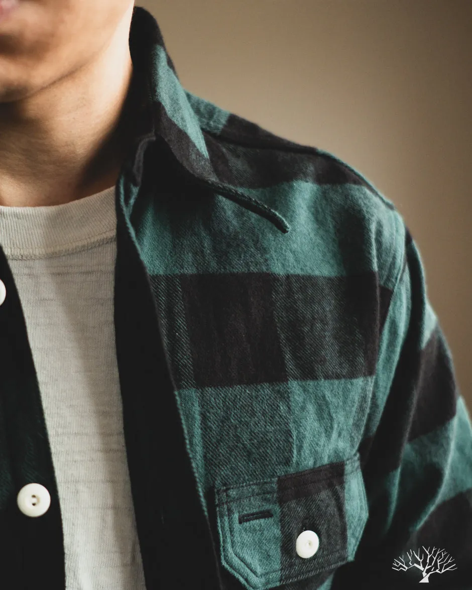 Icebreaker 11oz Buffalo Plaid Flannel Work Shirt - Green