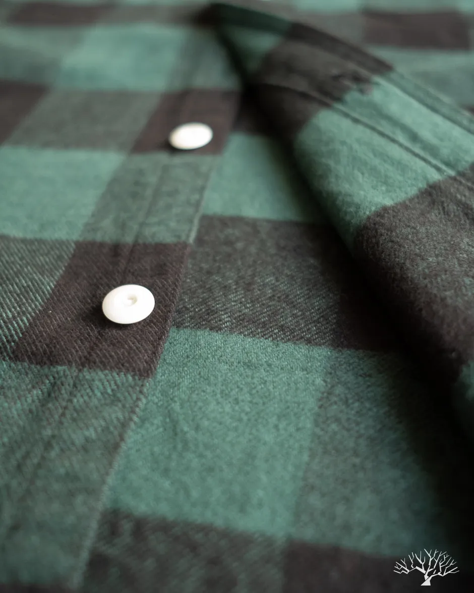 Icebreaker 11oz Buffalo Plaid Flannel Work Shirt - Green