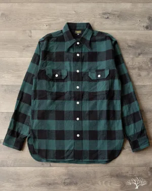 Icebreaker 11oz Buffalo Plaid Flannel Work Shirt - Green