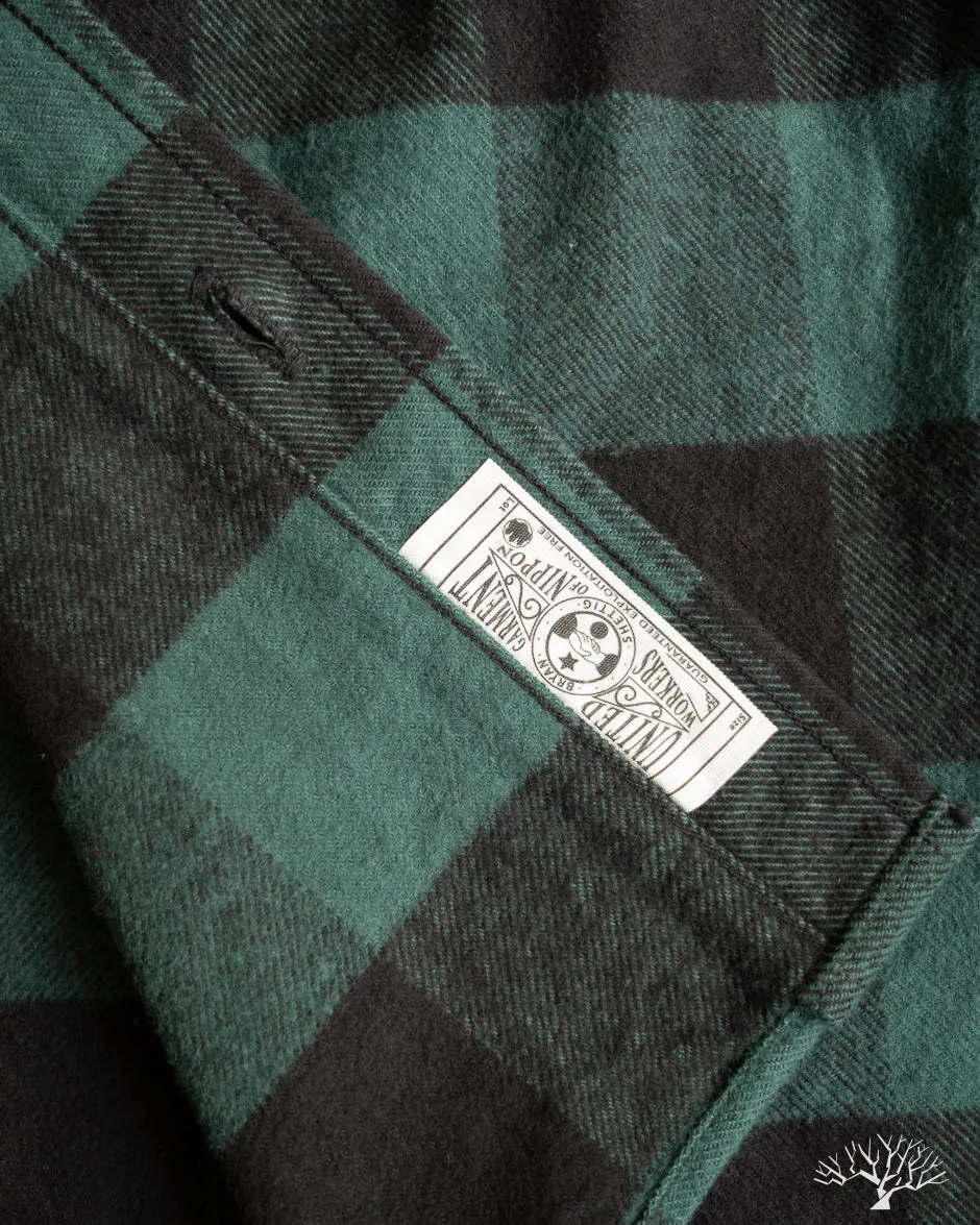 Icebreaker 11oz Buffalo Plaid Flannel Work Shirt - Green