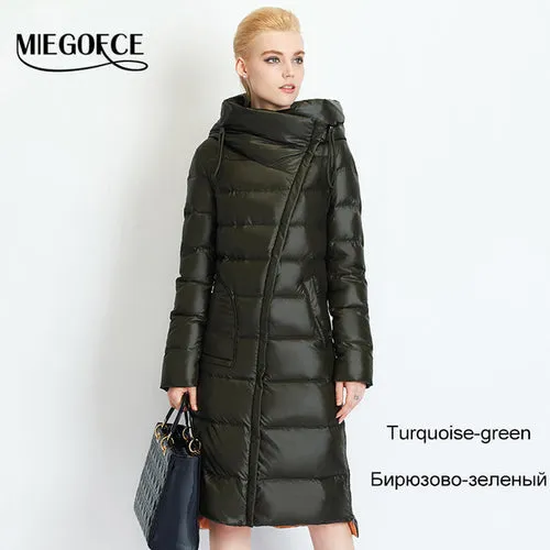 Miegofce 2022 Fashionable Coat Jacket Women's Hooded Warm Parkas Bio