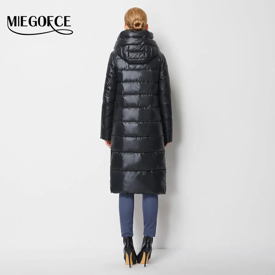 Miegofce 2022 Fashionable Coat Jacket Women's Hooded Warm Parkas Bio