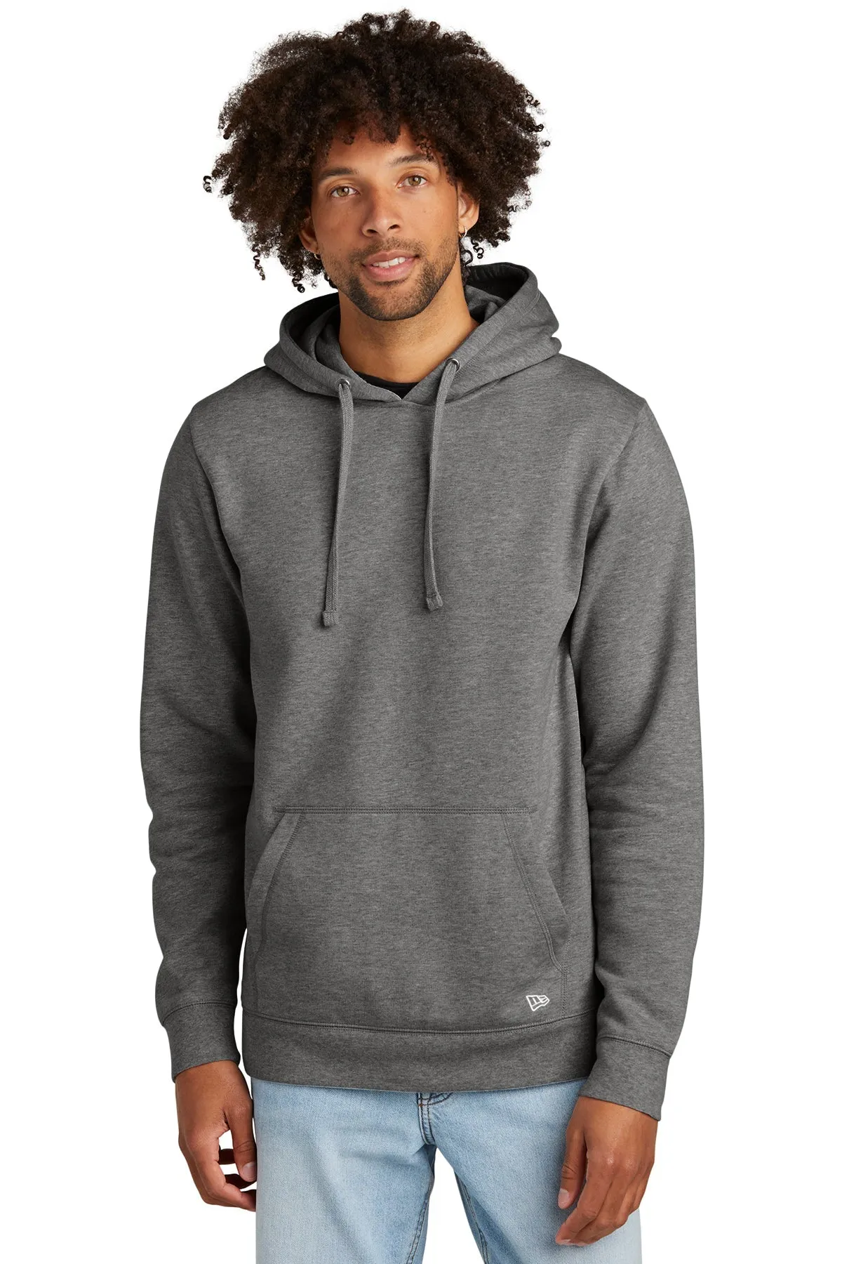 New Era Comeback Fleece Customized Hoodies, Dark Heather Grey