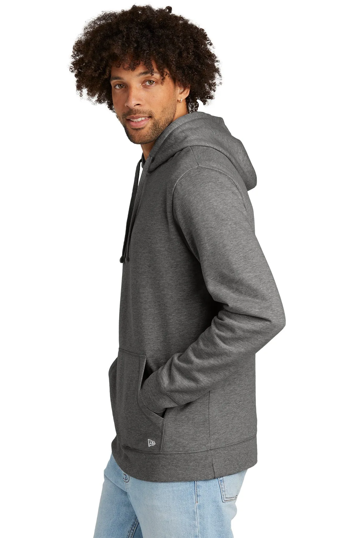 New Era Comeback Fleece Customized Hoodies, Dark Heather Grey