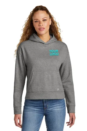 New Era Ladies Comeback Fleece Customized Hoodies, Dark Heather Grey