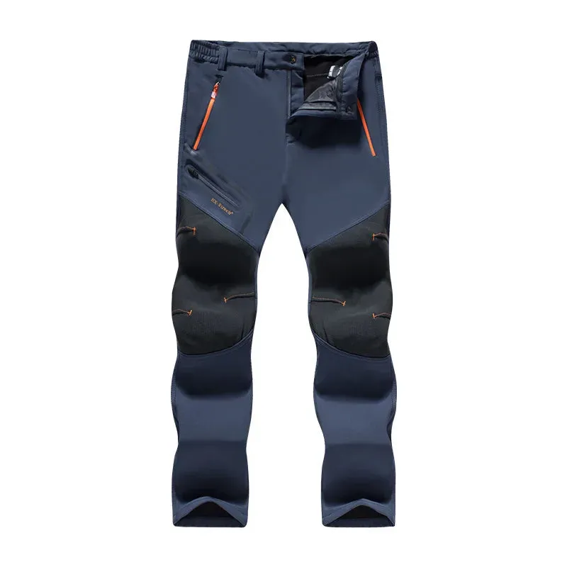 Outdoor Pants Thick Waterproof Breathable Mountaineering Trousers Men Women's Quick-Drying Trousers Camping Trekking Fishing