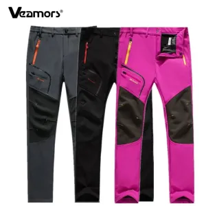 Outdoor Pants Thick Waterproof Breathable Mountaineering Trousers Men Women's Quick-Drying Trousers Camping Trekking Fishing