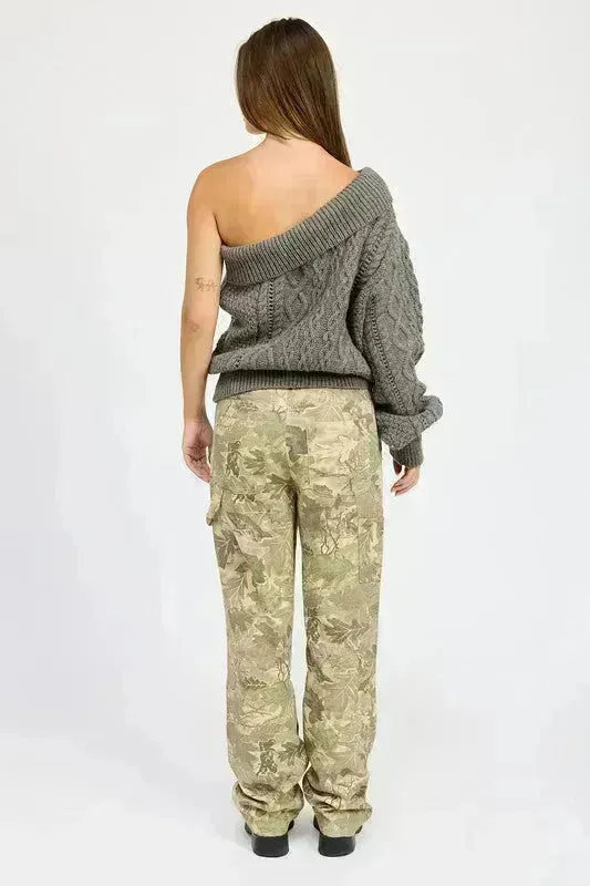 Oversized One Shoulder Sweater