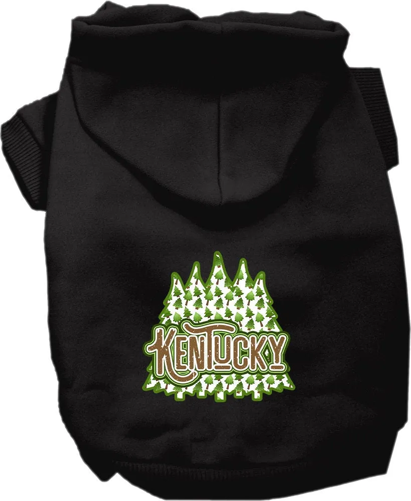 Pet Dog & Cat Screen Printed Hoodie for Medium to Large Pets (Sizes 2XL-6XL), "Kentucky Woodland Trees"