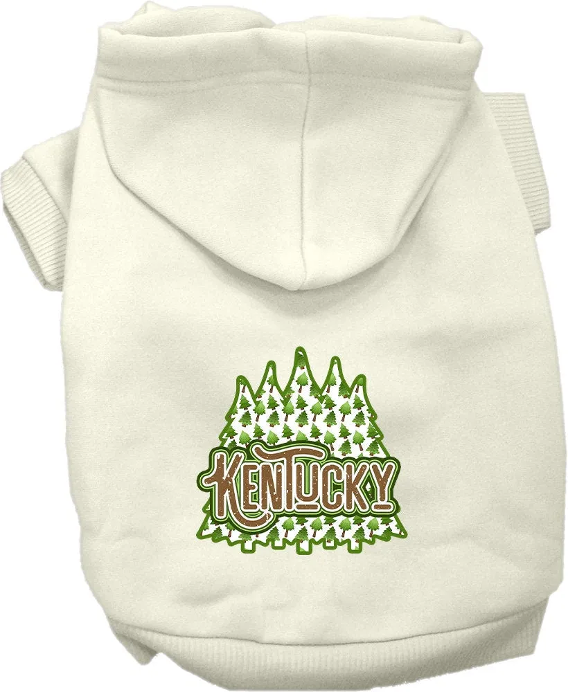 Pet Dog & Cat Screen Printed Hoodie for Medium to Large Pets (Sizes 2XL-6XL), "Kentucky Woodland Trees"