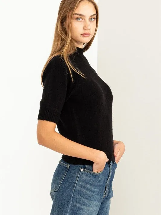 Simply Sweet Puff Sleeve Sweater Top