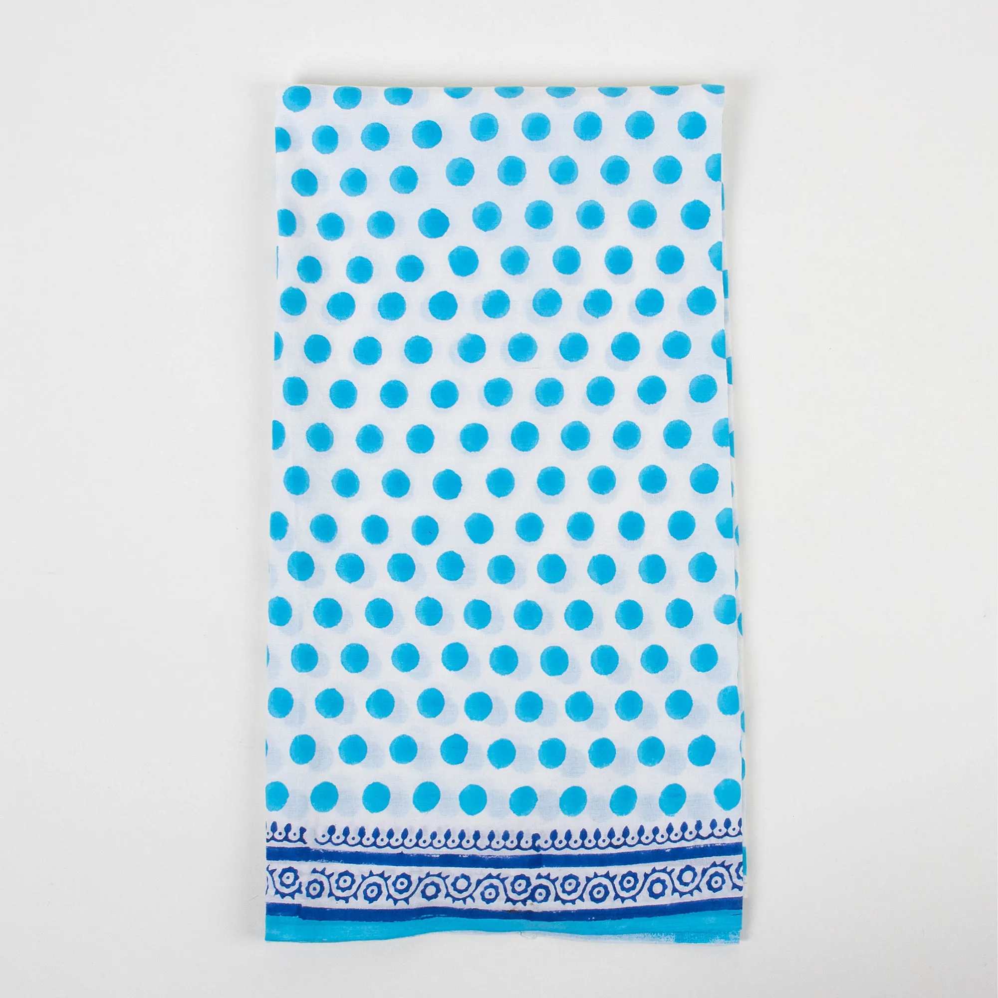 Sky Blue Pure Cotton Suits With Cotton Dupatta