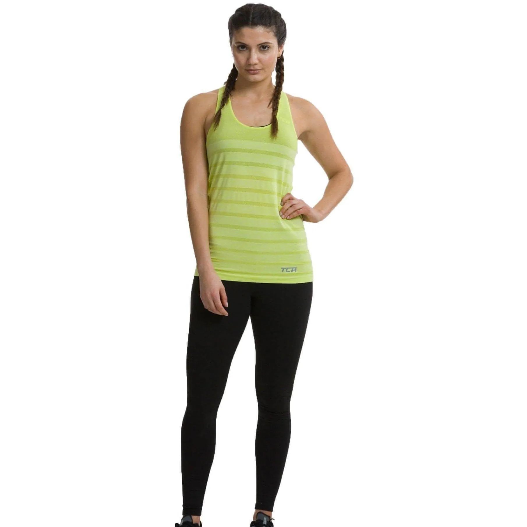 TCA QuickDry SuperKnit Womens Running Vest Tank Top - Green