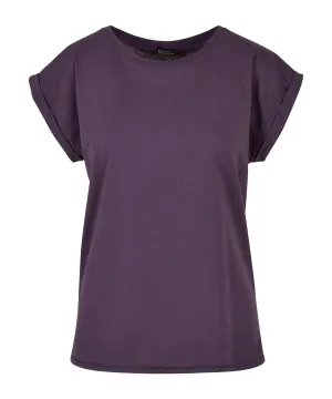 Womens extended shoulder tee | Purple Night