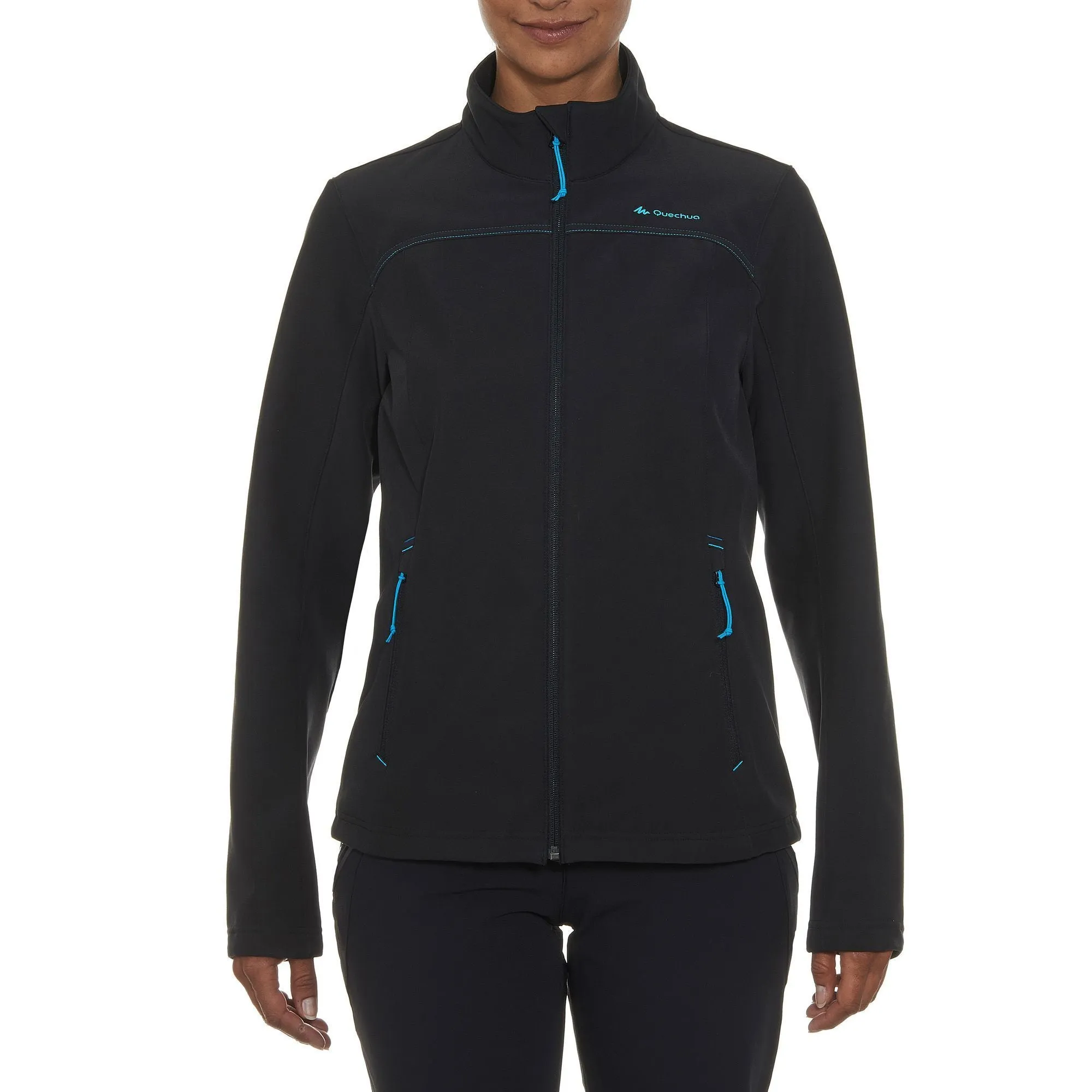 Women's Hiking Softshell Jacket WindWarm 100