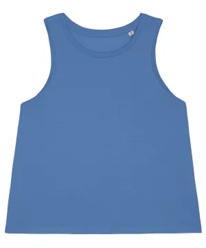 Womens Stella Dancer crop tank top (STTW038) | Bright Blue